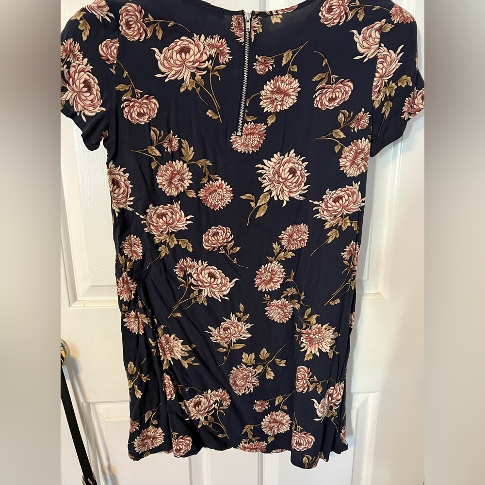 A floral short sleeve dress